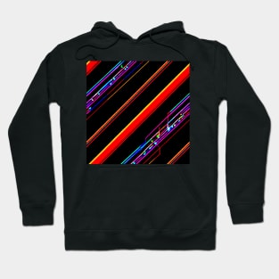 Cyberpunk lines colorfull futuristic electronics Hoodie